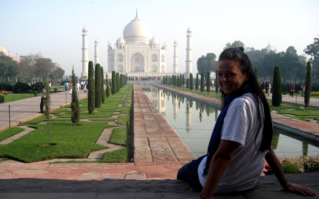 Student at the Taj Mahal