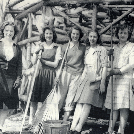Student workers from the 1940s or 1950s.