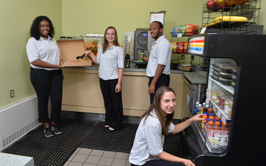 Cafe Enactus, a student-run cafe on the first floor of Stephens Hall, was the submitted case for both competitions.