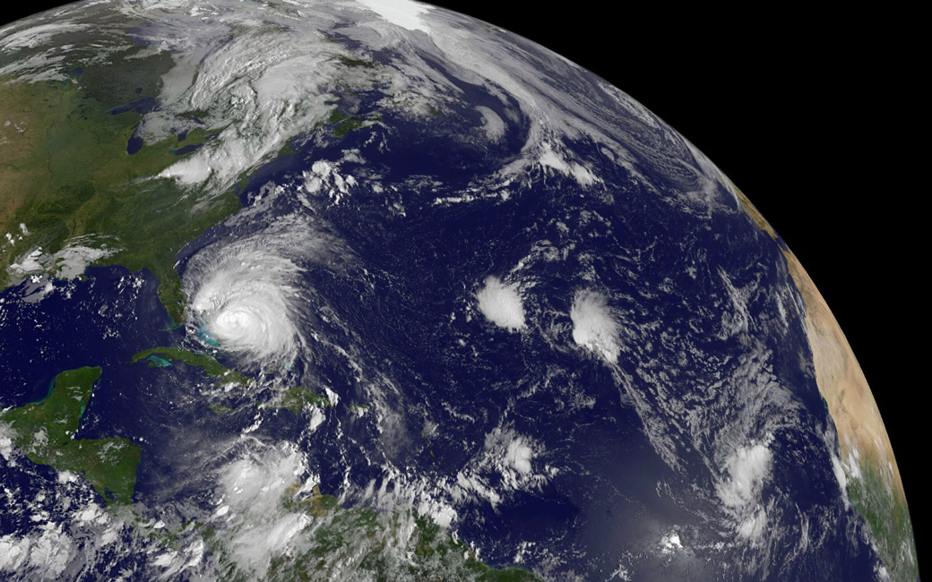 Image of Hurricane Irene as seen from space