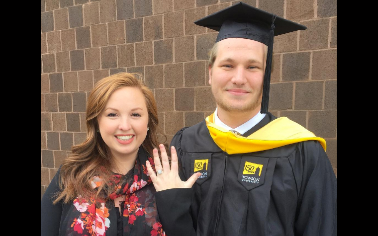 Engaged TU graduate and fiancee