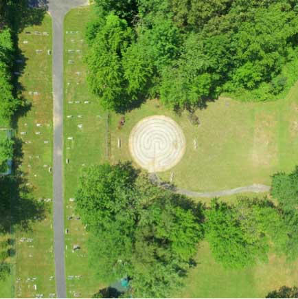 Google Earth shot of the labyrinth