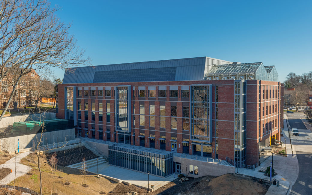 The new Science Complex, seen from the southwest.