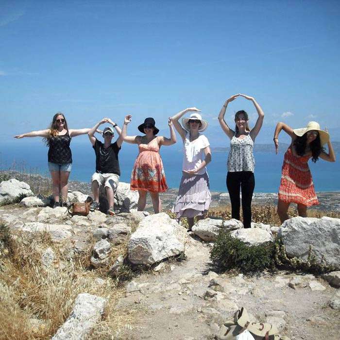 Student group in Greece