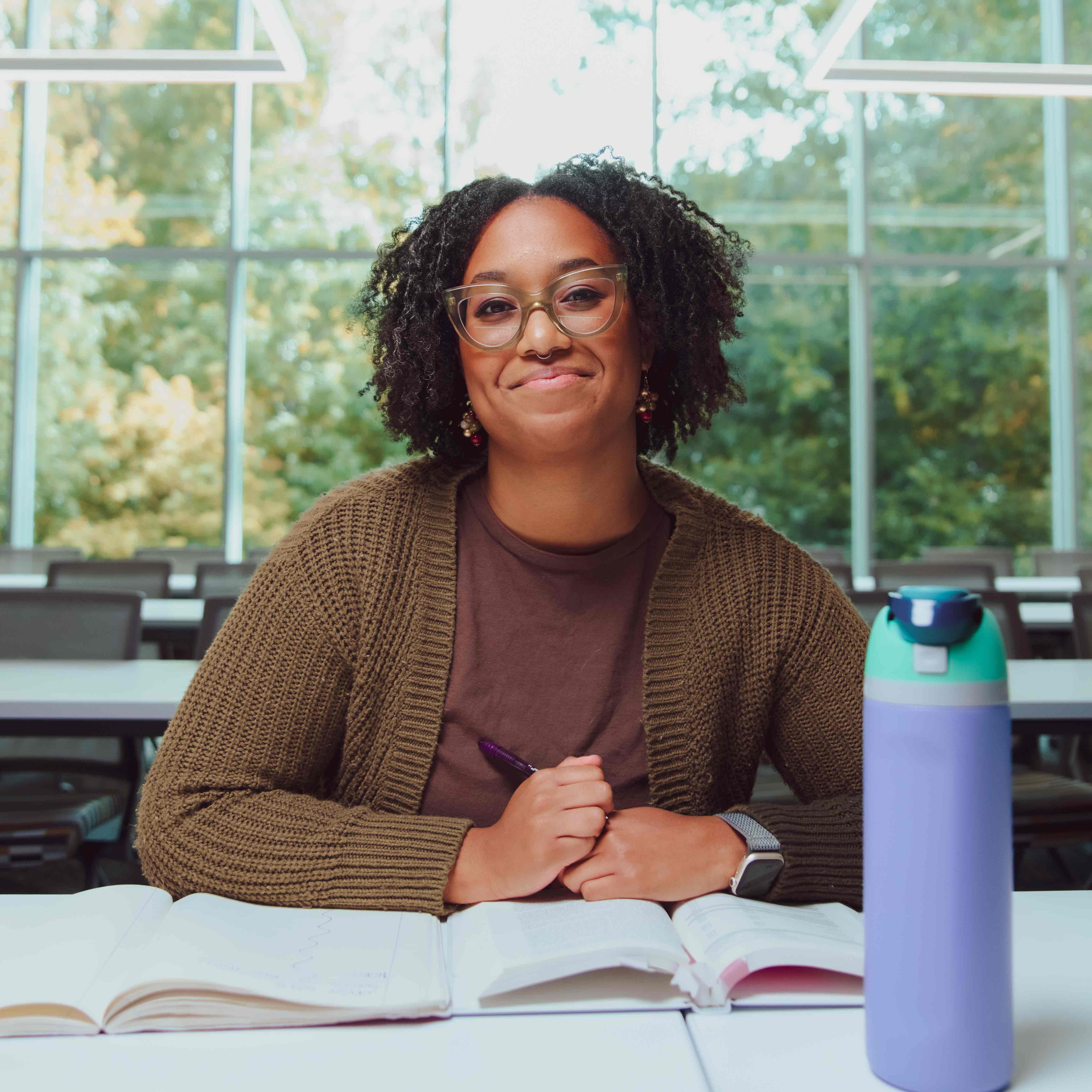 Student in classroom