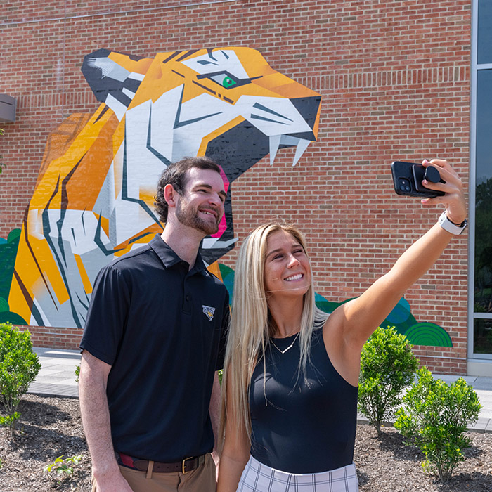 Students taking a selfie