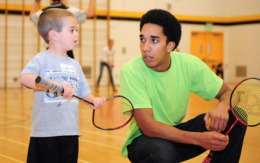 Our students learning to teach children about fitness