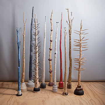 Linda Brenner's intricate tree sculptures