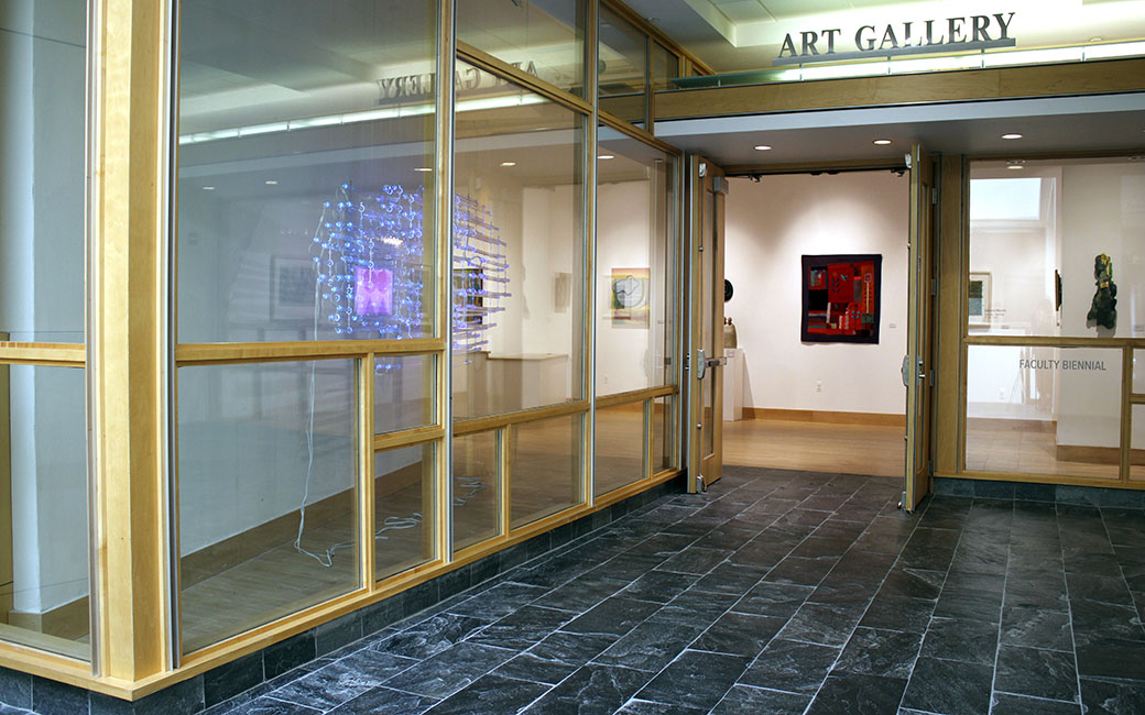 Center for the Arts Gallery entrance, Faculty Biennial 2023