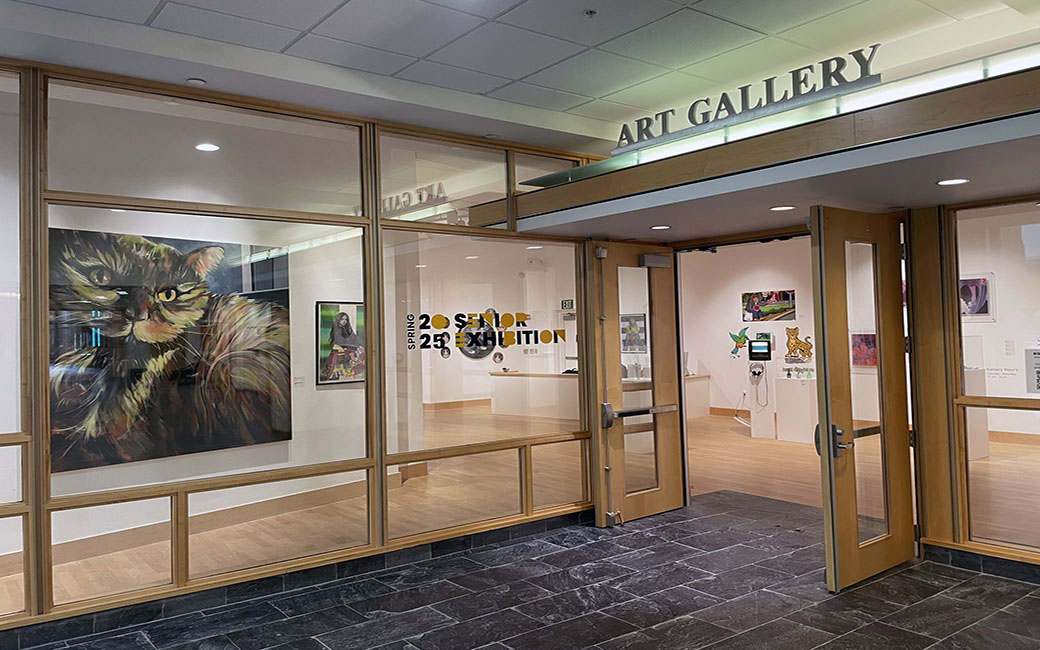 Center for the Arts Gallery entrance, Senior Show Spring 2025