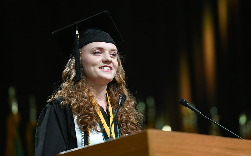 Madeline Gorman at graduation