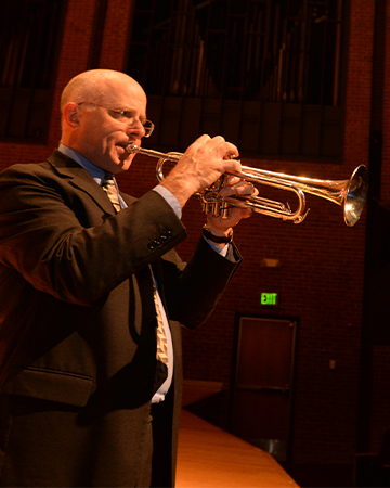 Dave Ballou with trumpet