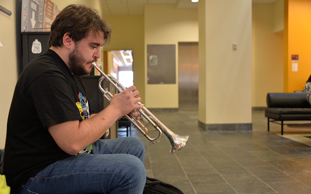 trumpet student