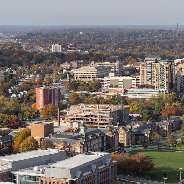 aerial view of campus