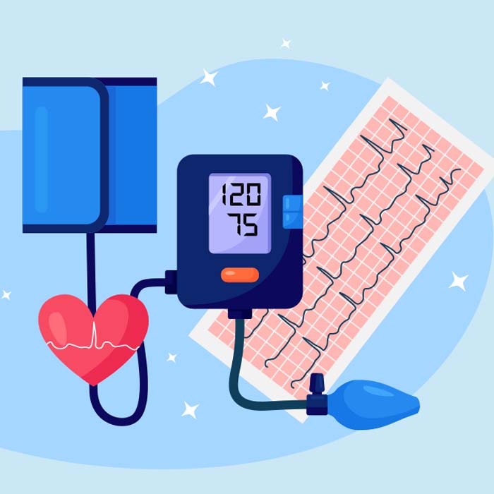 ekg infographic concept