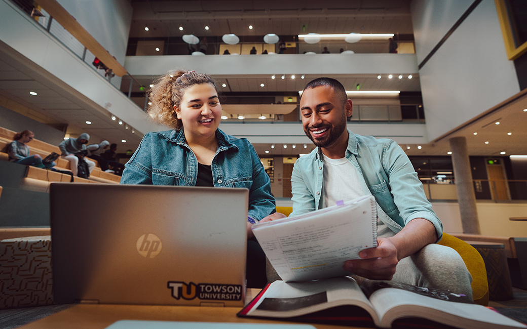 Students studying