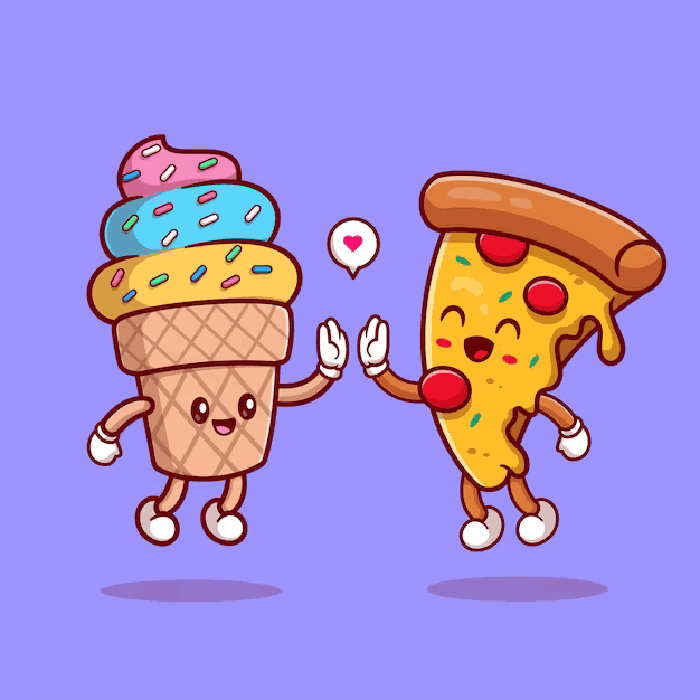 pizza and ice cream social