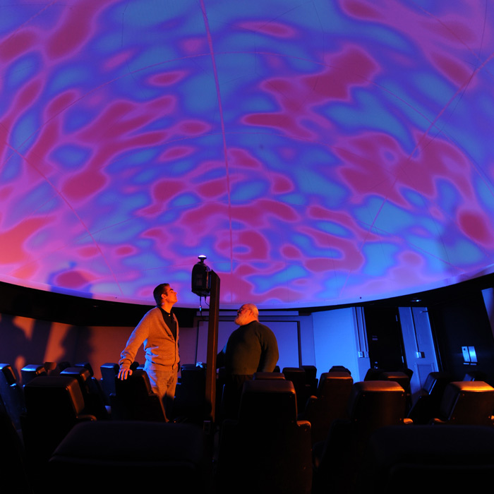 in the planetarium