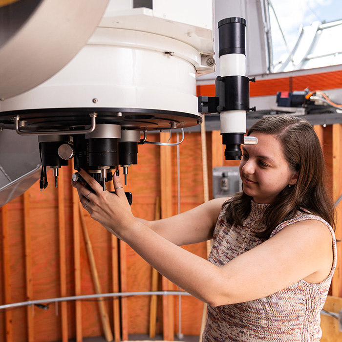 Shannon Markward at TU Observatory