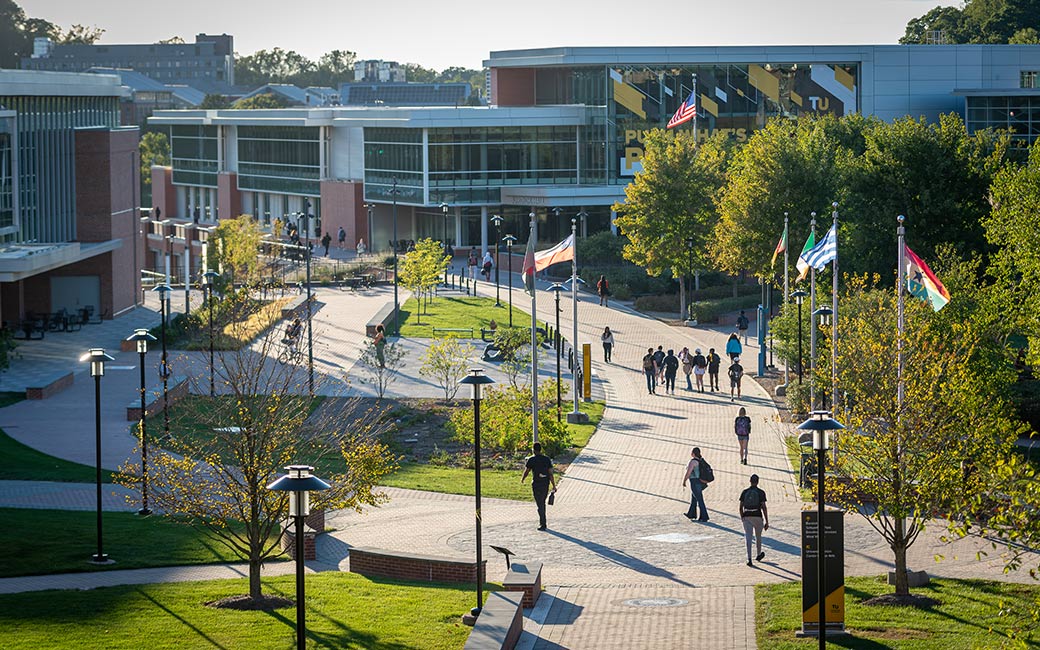 campus aerial shot