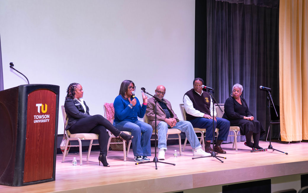 The panel of TU alums during the "Sitting at our Elders' Feet" event