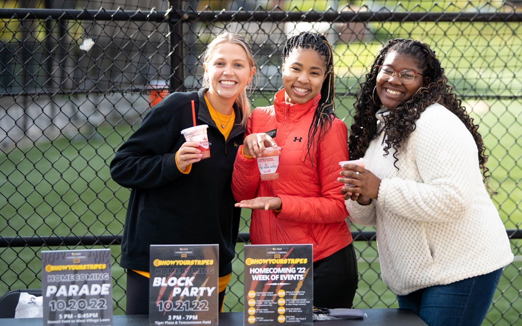 Students pose during the Field Day event