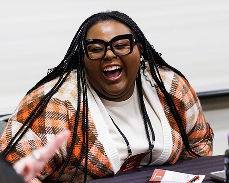 National fellow smiling