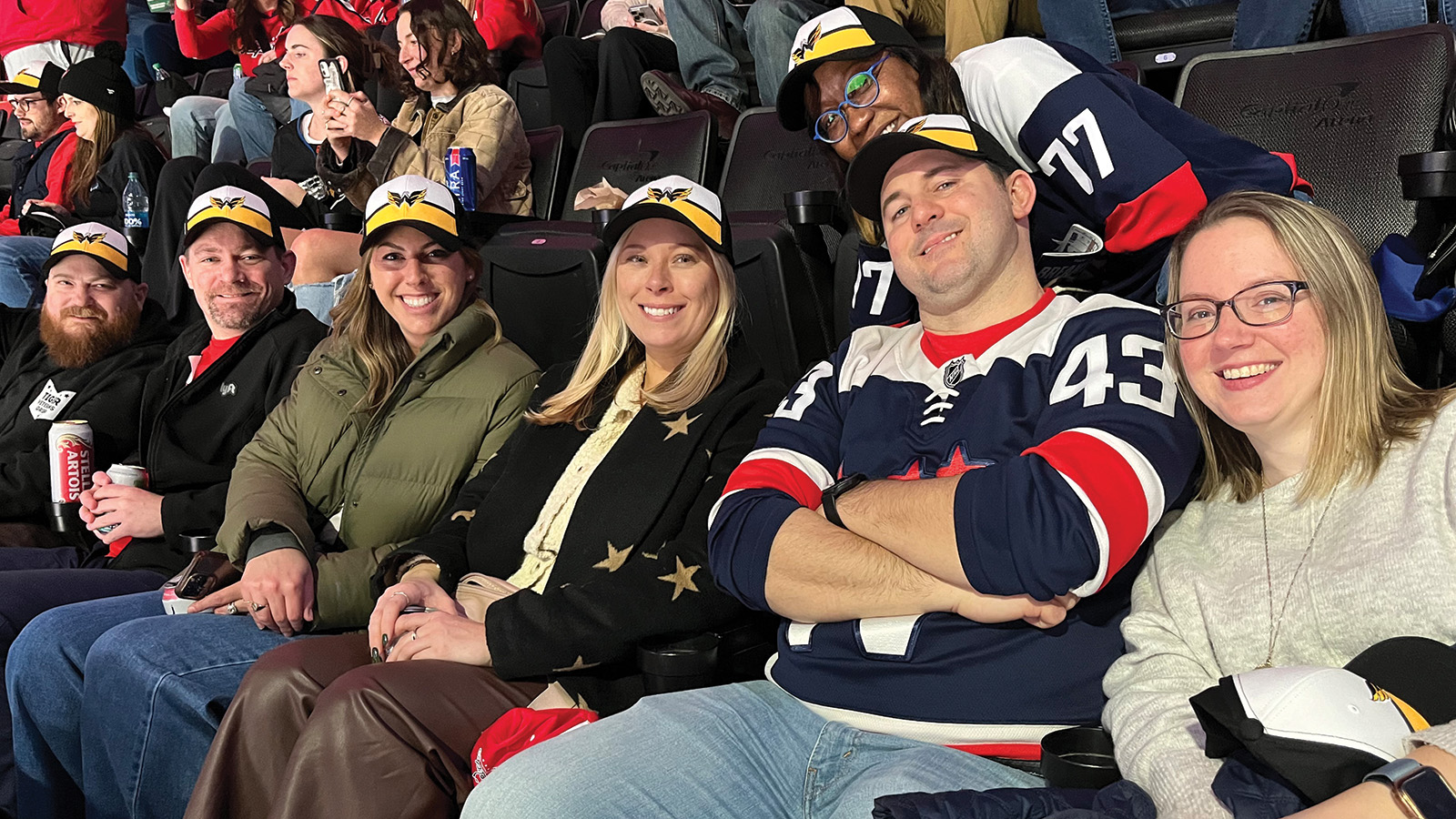 TU alumni at a Caps game