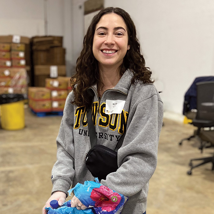 TU alum at the Maryland Food Bank