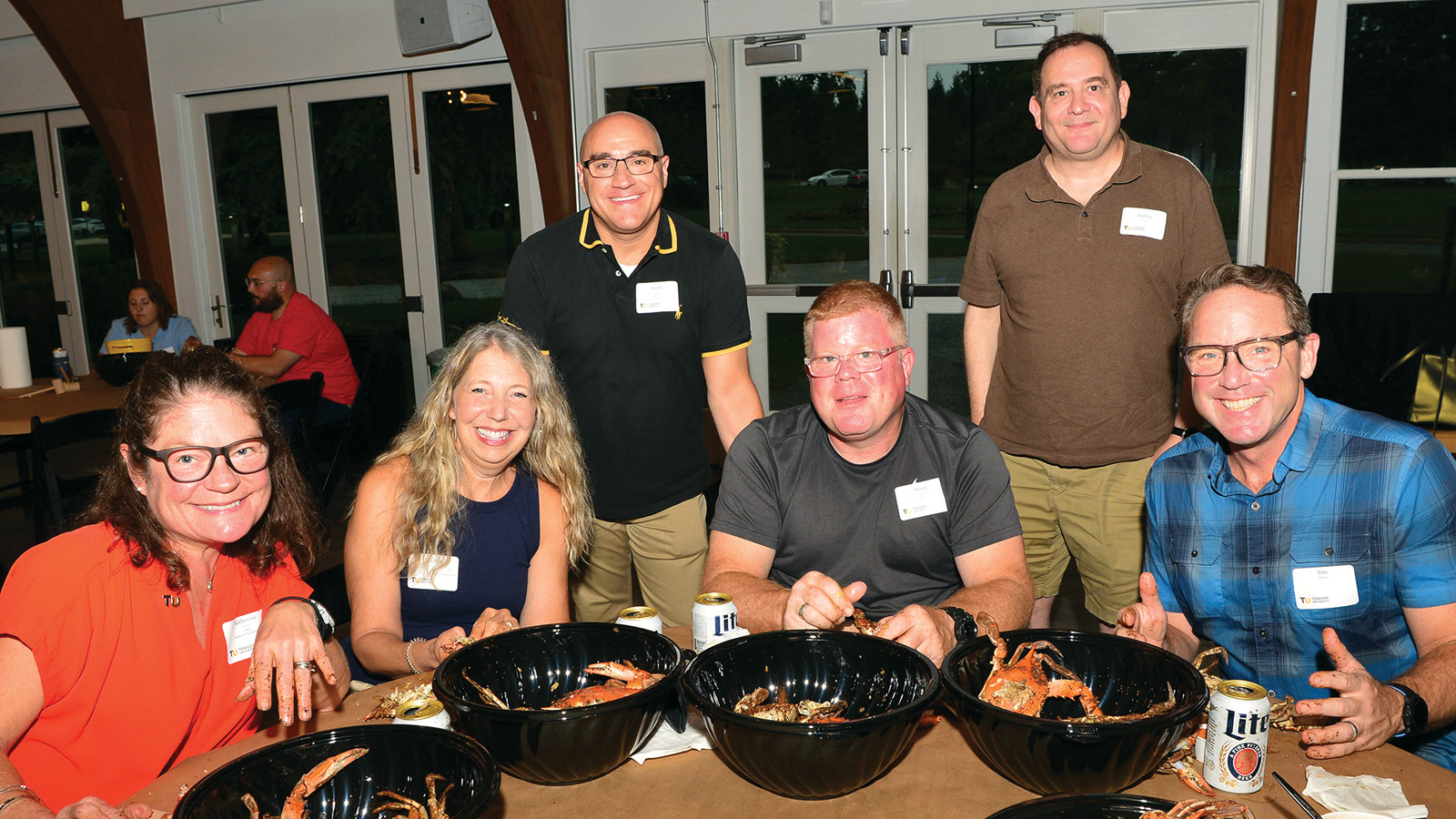 Katherine Gavin, Michele Larsen, Keith Ewancio, Jason Larsen, Andrew Abrams and Tim Gavin.