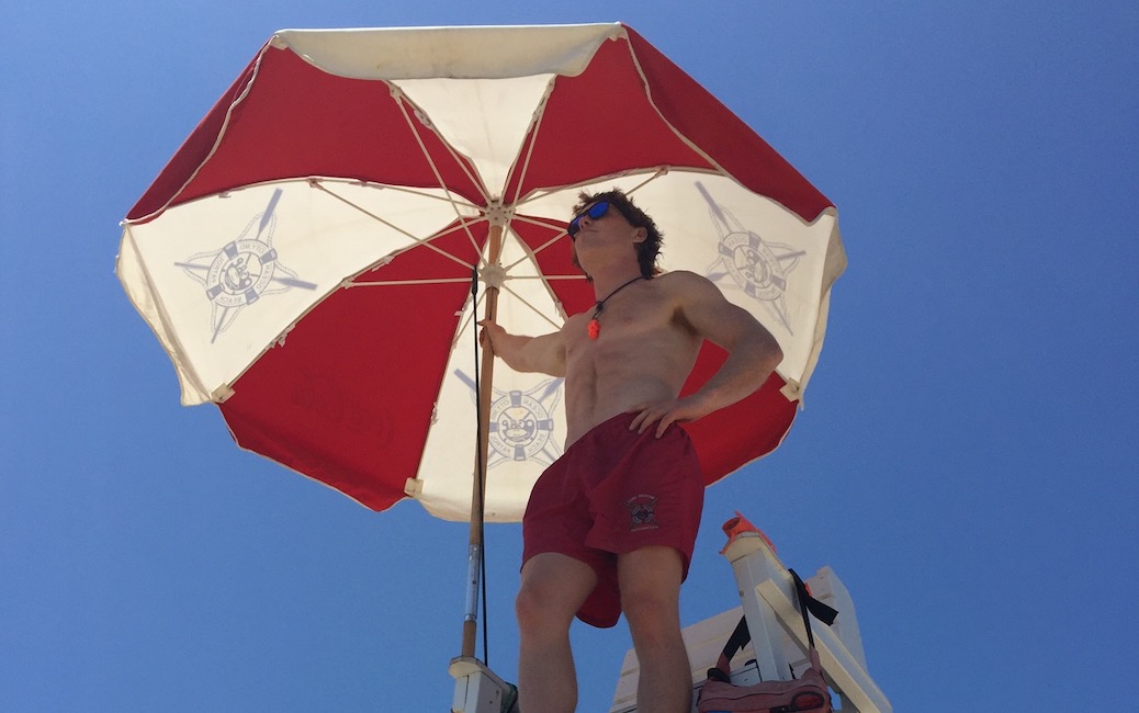 Anthony Handle in lifeguard stand