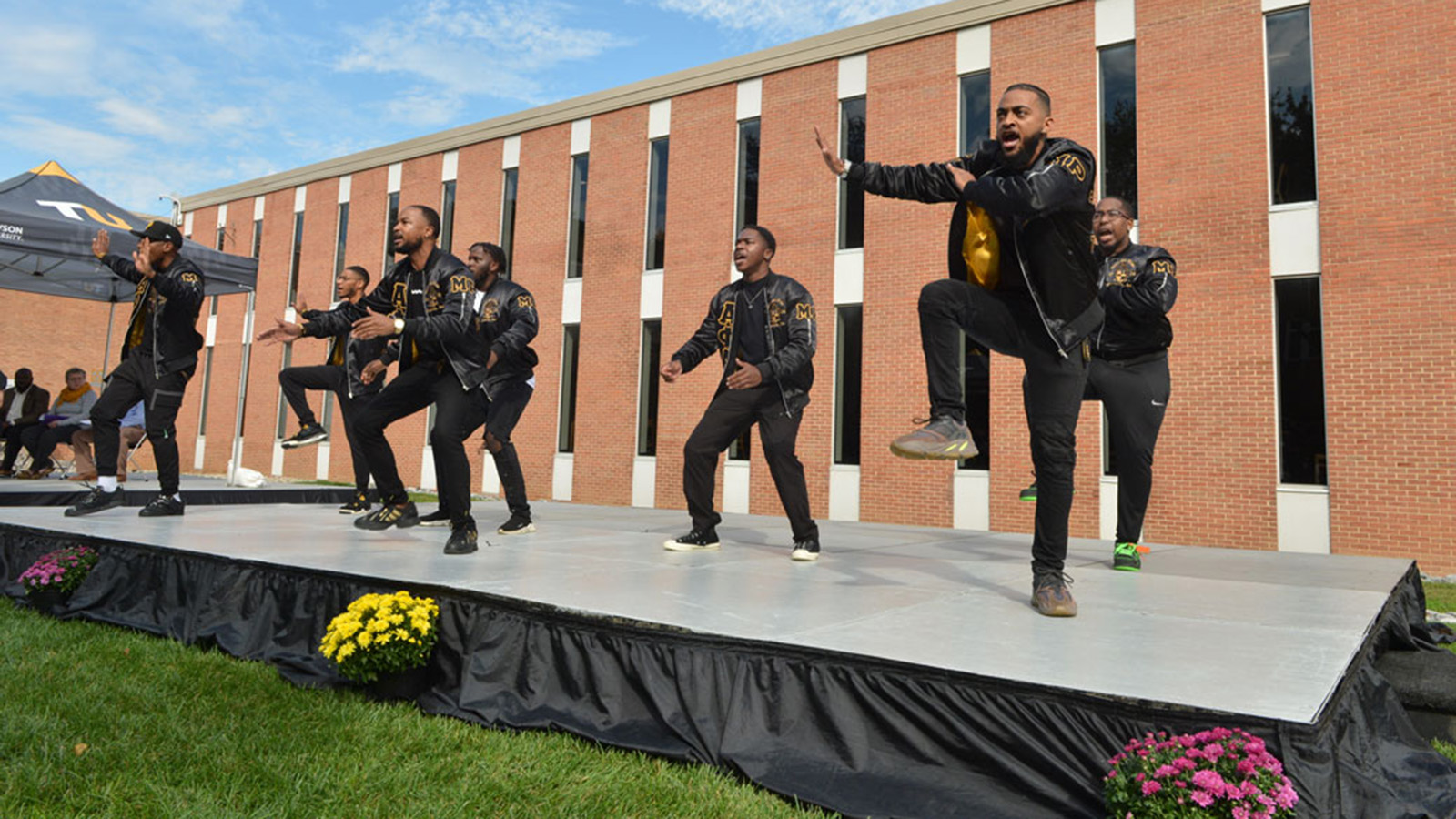 Members of Alpha Phi Alpha Stepping