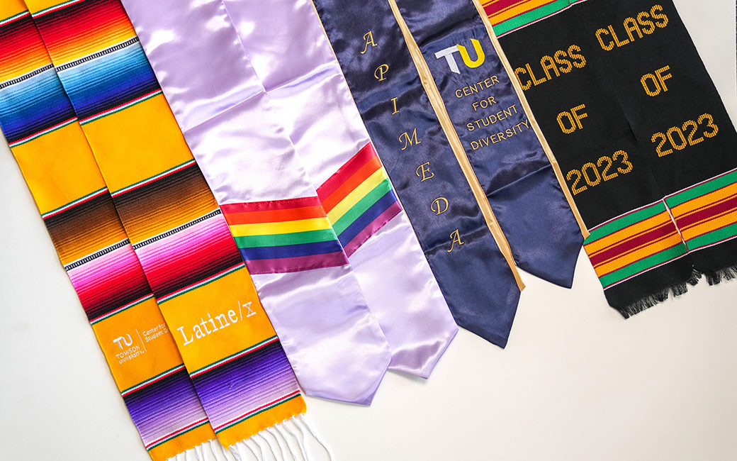 A collection of commencement stoles
