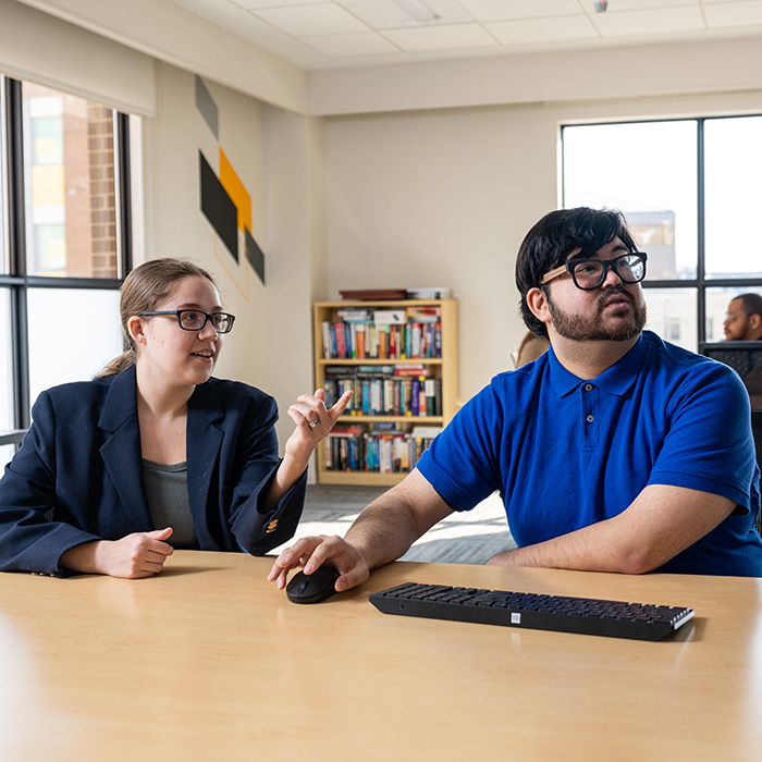 TU students working in the Cyber4All center