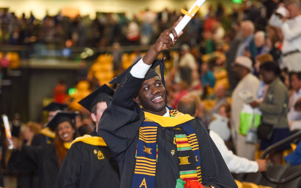 Male Fisher College graduate