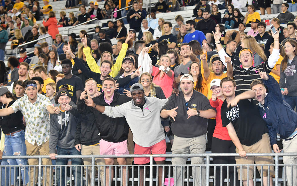 Towson Students at a football game