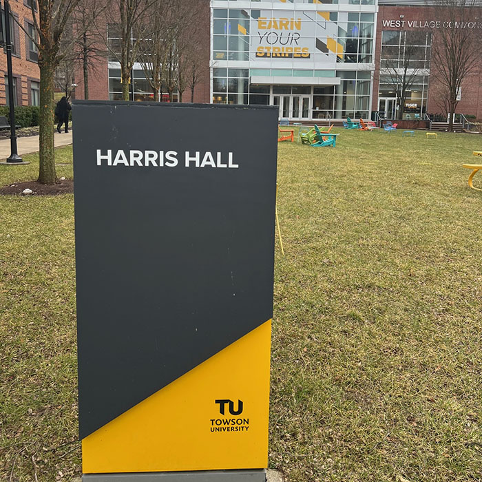 Harris Hall sign