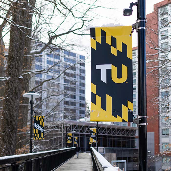 TU flag on campus