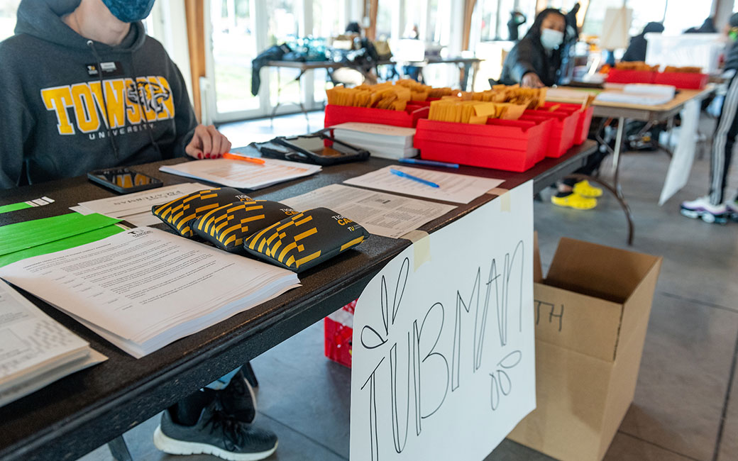 Check-in table for spring move-in