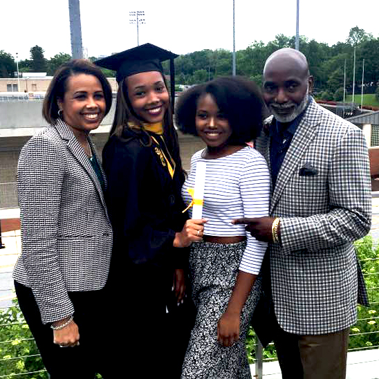 Nadira Adams and family