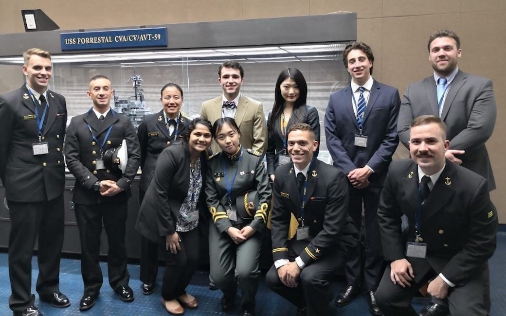 Connor McNairn (top center) and Finn Hasson (top right) with their small group at NAFAC