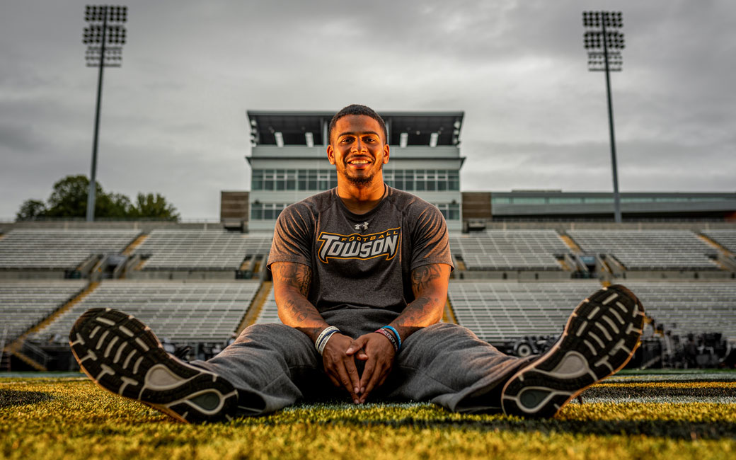 Shane Simpson inside Unitas Stadium