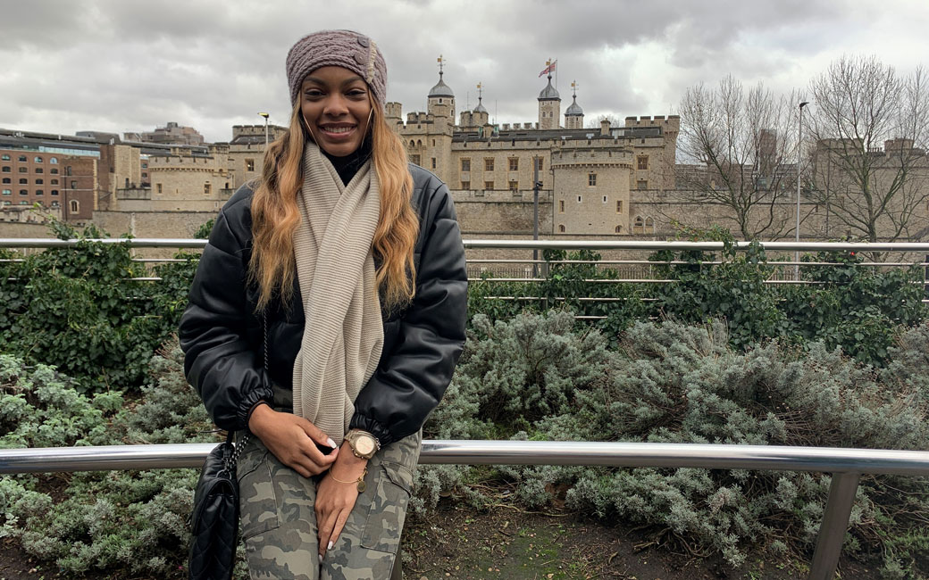 TU Student during their study abroad trip in England