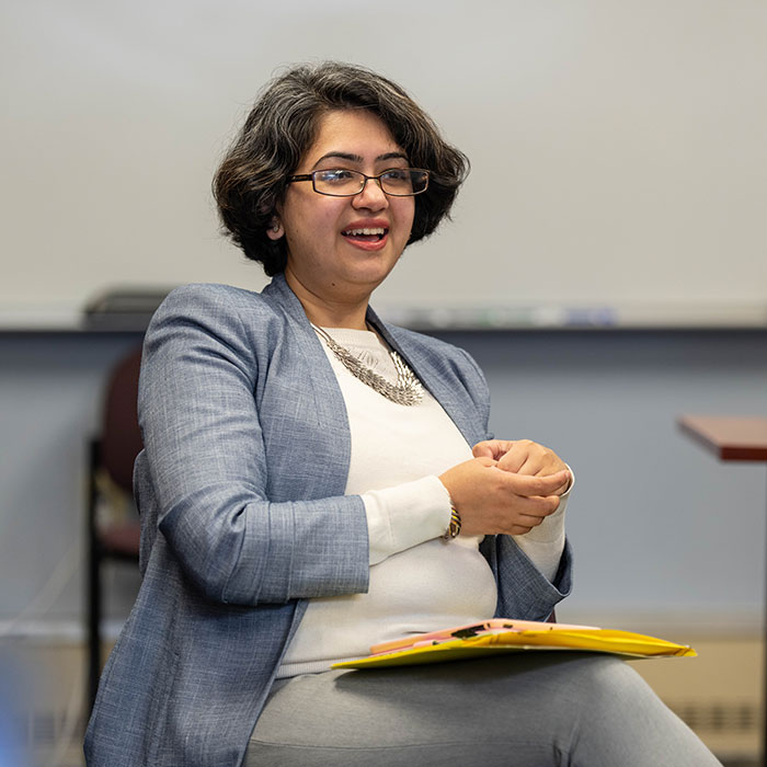 Dr. Pallavi sitting