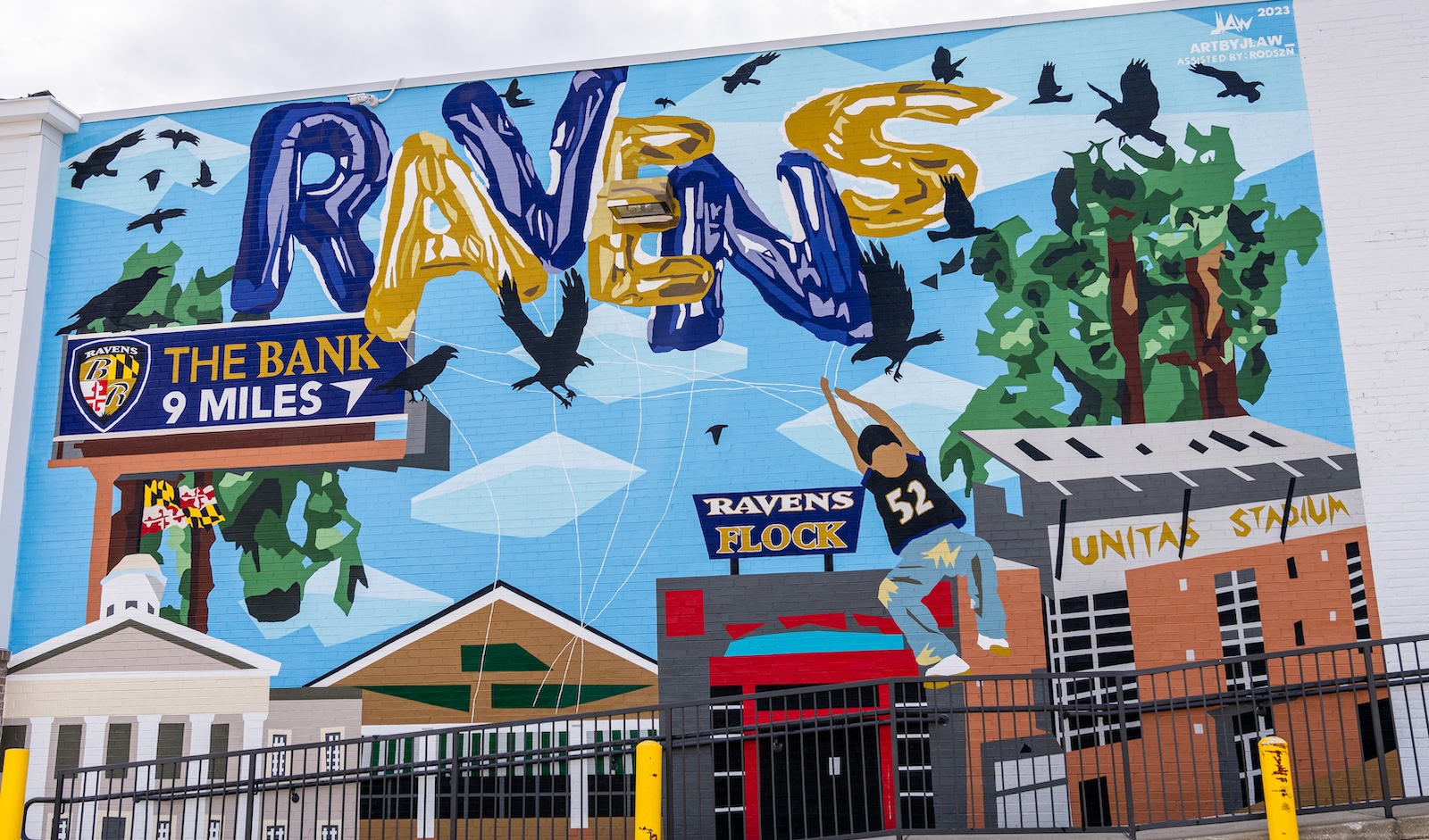 ravens mural