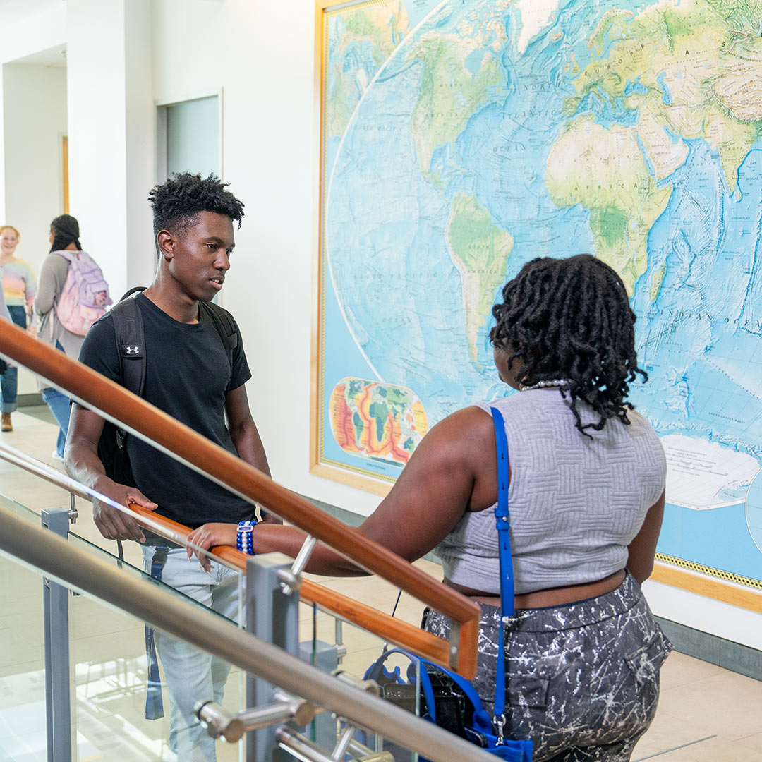 Two students talking