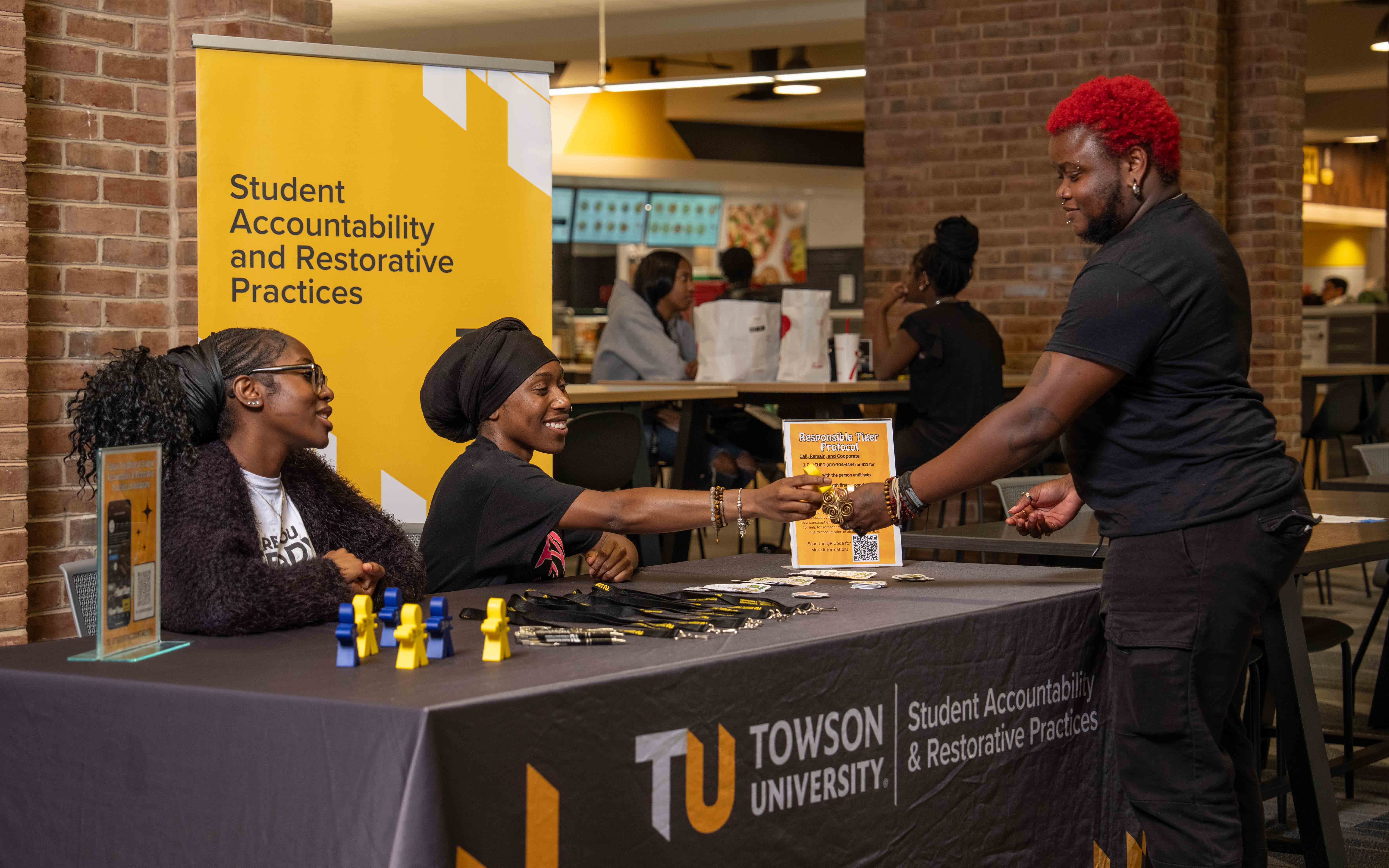 students tabling in the union