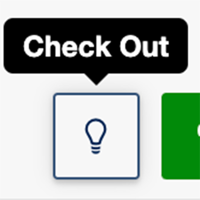 Screenshot of a lightbulb to check out a page for editing on Modern Campus CMS