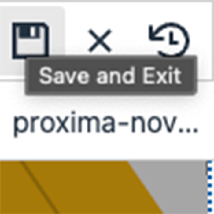 save and exit icon